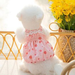 Dog Apparel Pet Dogs Clothes Thin Breathable Daisy Dress For Small Soft Cute Summer Puppy Cat Vest Teddy Skirt Chihuahua Costume Girls