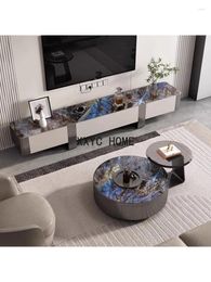 Decorative Plates Italian Style Stone Plate Coffee Table Modern Minimalist High-End Living Room Home Size Round Assemblage Zone Draw