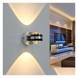 Wall Lamps Modern Up Down Lamp Led Indoor El Decoration Light Living Room Bedroom Bedside Tv Background Picture Sconce Drop Delivery L Dhlzj