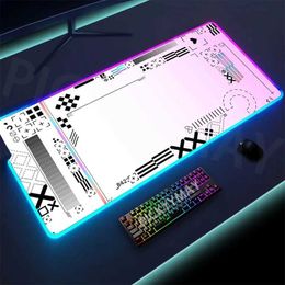 Mouse Pads Wrist Rests Large RGB Gamer Mousepad Printing Collection Mouse Mat Gaming Mousepads LED Keyboard Mats Luminous Desk Pads Mouse Pad For PC J240510