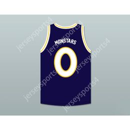 Custom Any Name Any Team TMONSTARS 0 MONSTARS DARK BLUE BASKETBALL JERSEY HIT EM HIGH All Stitched Size S-6XL Top Quality