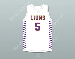 CUSTOM NAY Name Youth/Kids BRYCE MCGOWENS 5 LEGACY EARLY COLLEGE LIONS WHITE BASKETBALL JERSEY 1 Stitched S-6XL