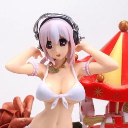 19cm Japan Anime Super Sonico the Animation PVC action Figure sex girl kawaiii Model Toys Collection Doll Gift 240516