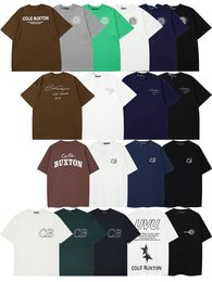 Designer Cole Buxton t Shirts Shorts for Men Women Green Gray White Black t Shirt Men Women High Quality Classic Slogan Print Top Tee with Tag Us Size S-xl