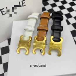 Celline High end designer belts for womens Womens Belt New Double Smooth Buckle 2.5cm Womens Casual Versatile Original 1:1 with real logo and box