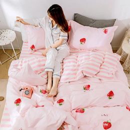 Bedding Sets 2024 Spring Home Set Flower Bed Linen Cotton Side Pastoral Super Duvet Bedclothes AB King Cover 3/ 4pcs