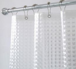 Aimjerry Heavy Duty 3D Eva Clear Shower Curtain Liner Set for Bathroom Waterproof Curtain T2006246997860