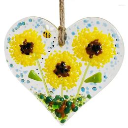 Garden Decorations Mother's Day Suncatcher Windchime Sun Catcher Ornament Heart Shaped Acrylic Hanging Pendant Living Room Decoration