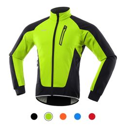 Winter Men Cycling Jacket Waterproof Windproof Thermal Fleece Bike Jersey MTB Bicycle Riding Running Snowboarding Jacket Coat 240515