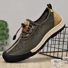 Breathable Mesh Men Sneakers outdoor Shoes for men Summer Hiking Shoes Big size 38-48 Water shoes Athletic Walking Shoes 240516