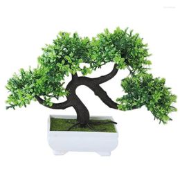 Decorative Flowers Artificial Bonsai Tree Fake Plant Decoration Potted House Plants For Display With Ceramic Pots Home Accessories