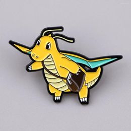 Brooches Cute Dinosaur Lapel Pins For Backpacks Enamel Clothes Japanese Anime Badges Fashion Jewellery Accessories