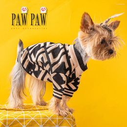 Dog Apparel PawPaw Luxury Clothes Designer Pet Clothing Autumn Winter Bichon Teddy Bear Schnauzer Cat Classic Design Fashion