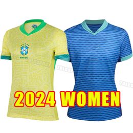 Women bRAZILIES soccer jerseys 2024 2025 Camiseta de futbol PAQUETA COUTINHO FIRMINO brasil 24 25 maillots NEYMAR JR VINI SILVA DANI ALVES home girl away