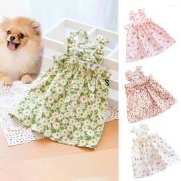 Dog Apparel Summer Dress Puppy Clothes Outing Sun Protection Fashion Suspender Skirt For Female Dogs