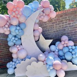 Party Balloons 132pcs Pink Blue Balloon Arch Garland Kit Macaron Color 1-9st Baby Shower Wedding Birthday Party Decoration