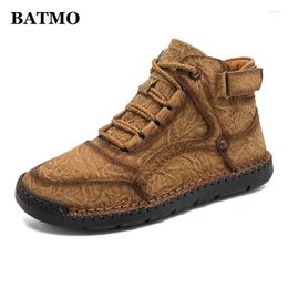 Casual Shoes BATMO 2024 Arrival Winter Real Leather Thicked Warm Men Male Snow Boots 014