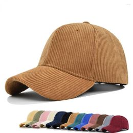 Ball Caps Corduroy Unisex-Teens Cotton Baseball Cap Solid Color Sunhat Men Women Fashion Hip Hop Simple Versatile Hat Curved Brim