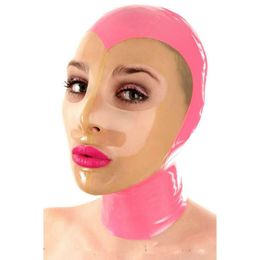 Latex mask cosplay pink & transparent Halloween cos Mask Cosplay,Masquerade