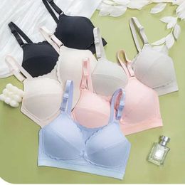 Maternity Intimates Pregnant woman bra for breastfeeding maternity care bra without steel rings front buckle breathable underwear d240516