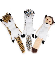 Dog Cat Squeaky Toys No Stuffing Tiger Leopard Lion Plush Chew Pets Toy For Small Medium Dogs Training JK2012XB9601281