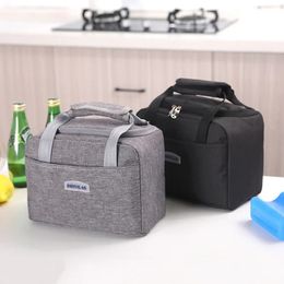 Portable Lunch Bag Thermal Insulated Box Tote Cooler Handbag Bento Pouch Dinner Container School Food Storage Bags 240511