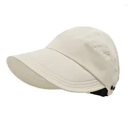 Visors Xingqing Women Sun Visor Hats Wide Brim Hollowed Hat Adjustable Outdoor Accessories