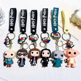 Cute Anime Keychain Charm Key Ring Fob Pendant Lovely American Girl Magical Doll Couple Students Personalized Creative Valentine's Day Gift A8 UPS