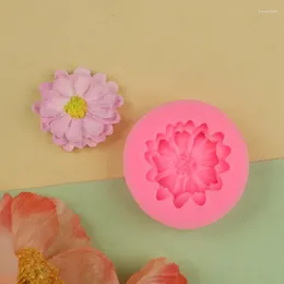 Baking Moulds Chrysanthemum Morifolium Flowers Fondant Silicone Mould Cake Chocolate Decoration Accessories 15-524