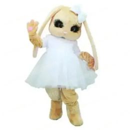 Christmas Lovely Rabbit Mascot Costume Cartoon theme character Carnival Adults Size Halloween Birthday Party Fancy Outdoor Outfit For Men Women