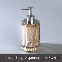 Liquid Soap Dispenser 300ml Crystal Glass Bathroom Lotion Bottle With 304 Rust Proof Stainless Steel Pump Sanitizer