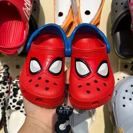 Cartoon Sandals Slippers Red Boys Girls Beach Casual Shoes Breathable Jelly Garden Hollow-out EVA Beach Shoes Size 25-35 240515