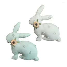 Party Decoration Doll Realistic Cute Plush Rabbits Simulation Toy Model Birthday Gift Adorable Stuffed Animal Easter Supplies