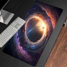 Mouse Pads Wrist Rests Star And Space 90x40cm XXL Lock Edge Mousepads Large Gaming Mousepad Keyboard Mats Mouse Mat Beast Desk Pad For Gift Mouse Pads J240510