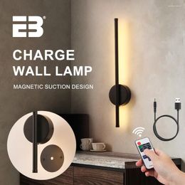 Wall Lamp LED Rechargeable 80cm Light Fixtures Bedroom Wireless Internal Sconce For Living Room Corner Beside