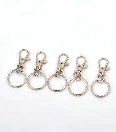 Swivel Lobster Clasp Clips With Keyings Metal Key Hooks Keychain Split Ring for DIY Bag Chaveiro 5pcslot ps04228036353