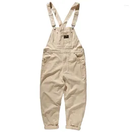 Men's Pants Amekaji Vintage American Japan Casual Overalls For Men Cotton High Quality Jumpsuits Bib Youth Male Loose Workwear