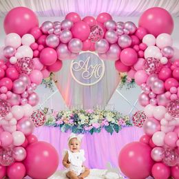 Party Balloons Pink Red Balloon Garland Arch Kit Happy Birthday Party Decoration Kids Wedding Birthday Balloon Latex Baloon Baby Shower Decor