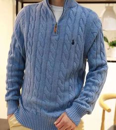 2024 Winter mens hoodies sweatshirts turtleneck knit sweater long sleeve zipper hoody sweaters polo printed clothing ralphs6scf