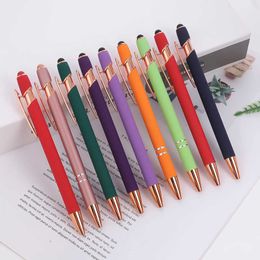 the Pring Metal Ballpoint Pen Aluminum Rod Touch Screen Rose Gold Meiji Spray Glue Company Gift Printing Exhibition