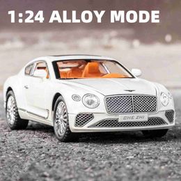 Diecast Model Cars 1 24 Continental GT Model Car Alloy Forecast Toy Car Collectable Pull Back Toy Vehicles With (black) WX