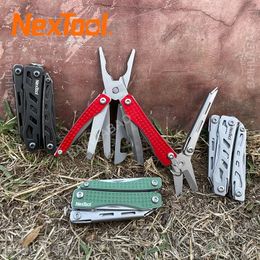 NexTool Mini Flagship Multitool 10 in 1 Pocket Knife EDC Keychain Multi Tool Folding Pliers Scissors Bottle Opener 240514