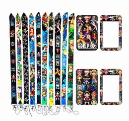 2024 Designer Keychain Anime One Piece Lanyard Neck Strap Keys ID Card Moblie Phone USB Badge Holder Porte Bus Bank Credit Case LL