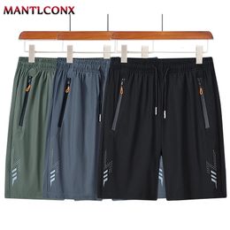 2024 Summer Mens Shorts Quick Dry Gym Fitness Training Running Sports Men Elastic Workout Short Pants with Pockets 240513