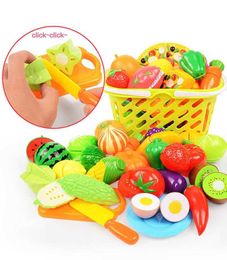 Kitchens Play Food Childrens simulated kitchen toy set pretending to play with fruit and vegetable cutting toys Montessori Education Game S24516521