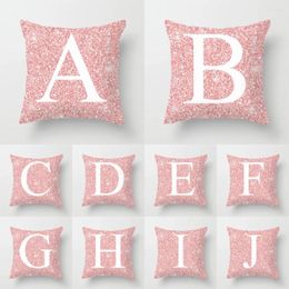 Pillow Selling Pink Metal Letter Peach-skin Cover Auto Sofa Home Decor