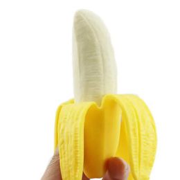 Decompression Toy Squishy Simulated Banana Squishies Slow Rising Cut Fruit Soft Squeeze Toy Sweet Scene Stress Relief Funny for Kids Gift 13 * 6CM B240515