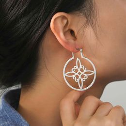 Witch Knot Stainless Steel Women Witchcraft Amulet Hoop Earrings Fashion Jewellery Valentine's Day Gift Wholesale