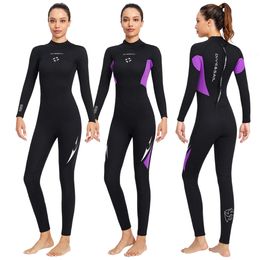 3mm Neoprene Wetsuits Full Body Women Diving Suits Scuba Snorkeling Surfing Water Sports Keep Warm Long Sleeve Diving Clothing 240507