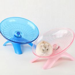 1 PCS Random Colour Pet Hamster Flying Saucer Exercise Squirrel Wheel Hamster Mouse Running Disc Rat Toy Small Animal Accessories 240516